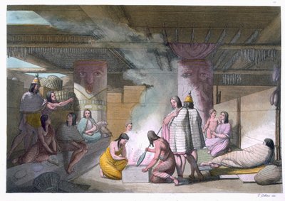 Interior of Nootka Tribe Cabin, from 